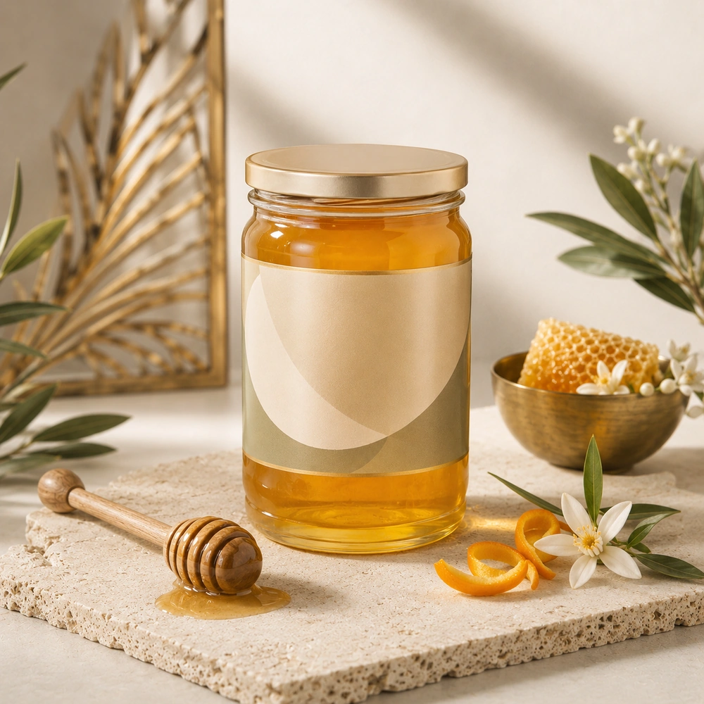 Citrus honey jar