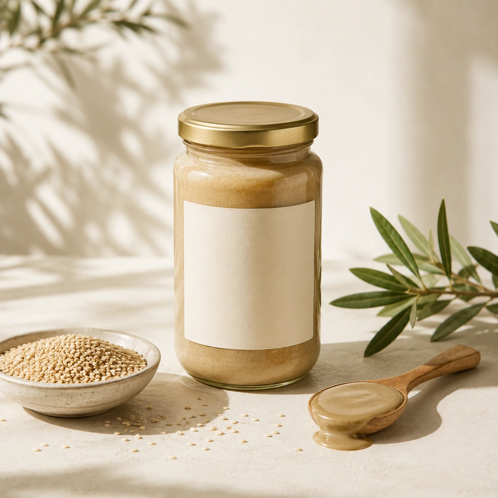 Natural sesame tahini jar