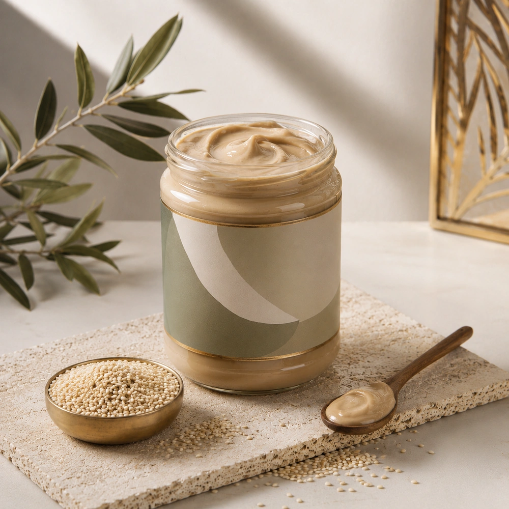 Rich tahini jar