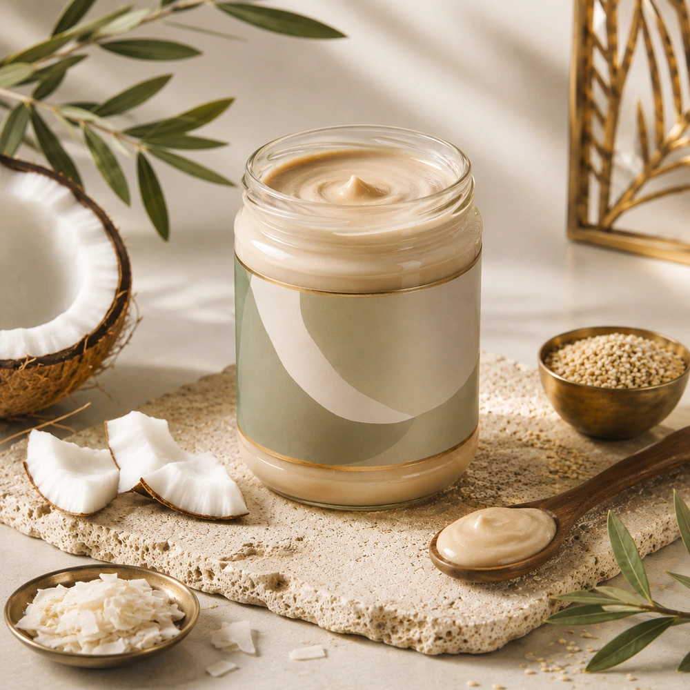 Tahini coconut spread jar