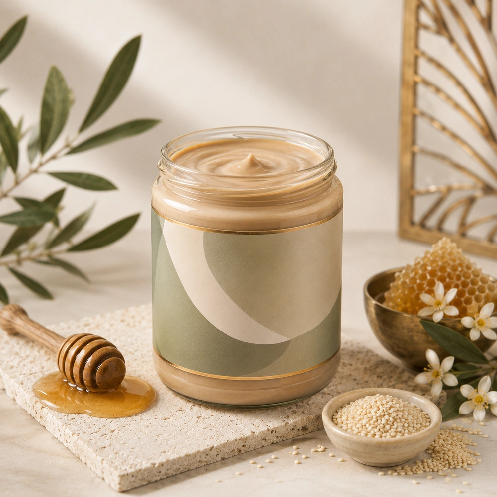 Tahini honey spread jar